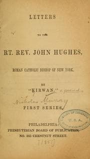 Tapa de Letters to the Rt. Rev. John Hughes, Roman Catholic Bishop of New York