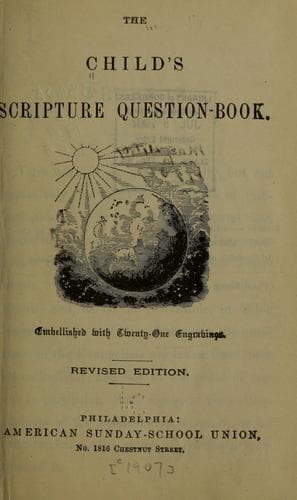 Tapa de The child's Scripture question-book