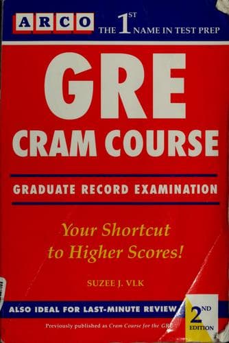 Tapa de GRE cram course