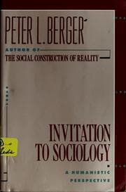 Tapa de Invitation to sociology