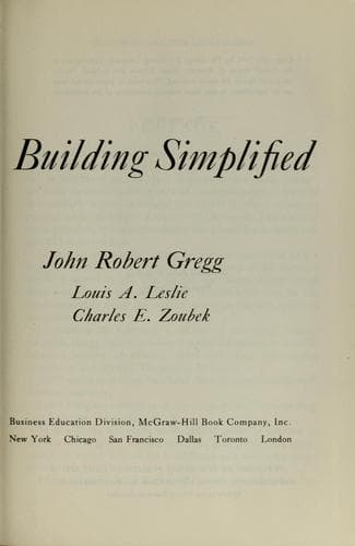 Tapa de Gregg Speed Building Simplified