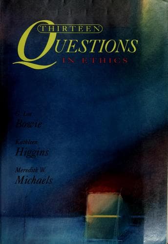 Tapa de Thirteen questions in ethics