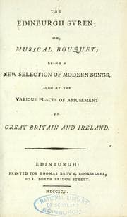 Tapa de The Edinburgh syren; or, musical bouquet