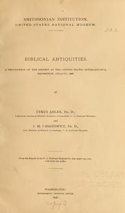 Tapa de Biblical antiquities