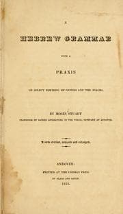 Tapa de A Hebrew grammar with a praxis on select portions of Genesis and the Psalms