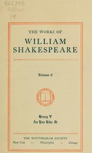 Tapa de Plays (As You Like It / King Henry V)