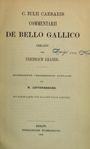 Tapa de De bello gallico