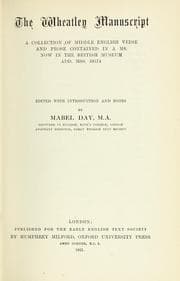 Tapa de The Wheatley manuscript