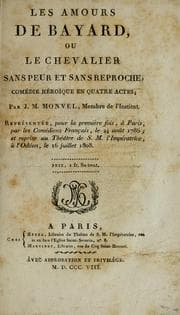 Tapa de Les amours de Bayard, ou Le chevalier sans peur et sans reproche