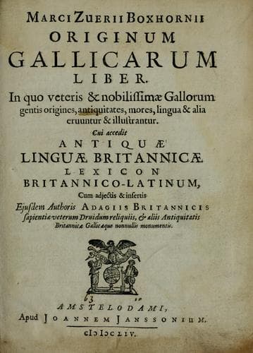 Tapa de Originum Gallicarum liber ...