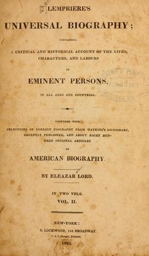 Tapa de Universal biography