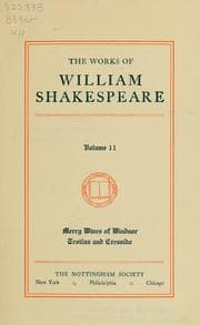 Tapa de Plays (Merry Wives of Windsor / Troilus and Cressida)