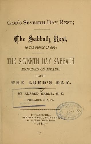 Tapa de God's seventh day rest