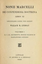 Tapa de De compendiosa doctrina libros xx, Onionsianis copiis vsvs