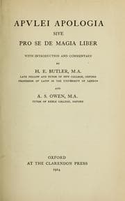 Tapa de Apulei Apologia sive pro se de magia liber