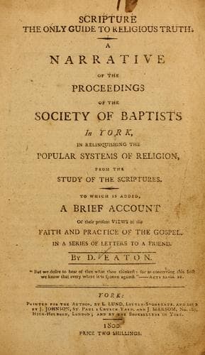 Tapa de Scripture the only guide to religious truth