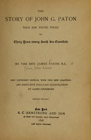 Tapa de The story of John G. Paton, told for young folks