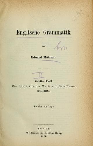 Tapa de Englische Grammatik