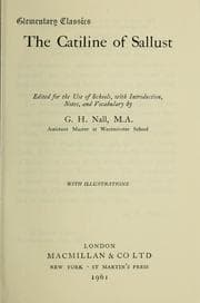 Tapa de De Catilinae coniuratione