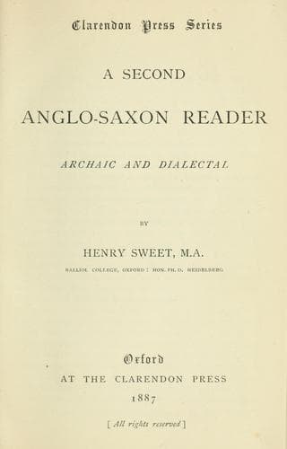 Tapa de A second Anglo-Saxon reader
