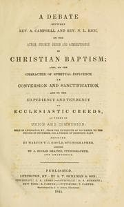 Tapa de A debate between Rev. A. Campbell and Rev. L.N. Rice