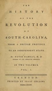 Tapa de The history of the revolution of South-Carolina