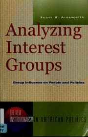 Tapa de Analyzing interest groups