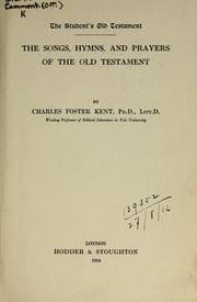 Tapa de The songs, hymns, and prayers of the Old Testament