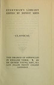 Tapa de The dramas of Sophocles