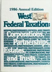 Tapa de 1986 Edition West's Federal Taxation