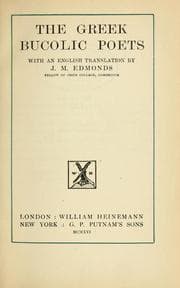 Tapa de The Greek bucolic poets