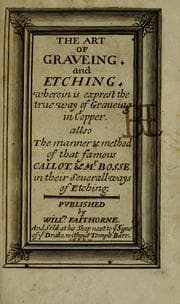 Tapa de The art of graueing, and etching