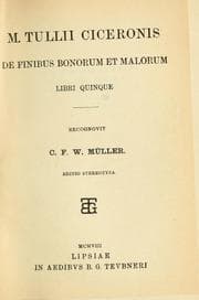 Tapa de M. Tullii Ciceronis de finibus bonorum et malorum libri quinque