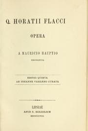 Tapa de Q. Horatii Flacci opera