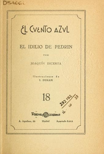 Tapa de El idilio de Pedrín