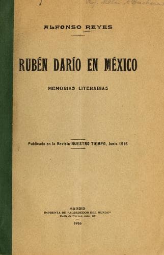 Tapa de Rubén Darío en México