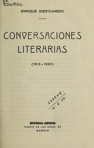 Tapa de Conversaciones literarias