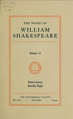 Tapa de Plays (Julius Caesar / Twelfth Night)