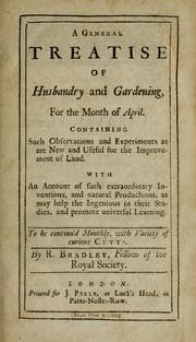 Tapa de A general treatise of husbandry and gardening