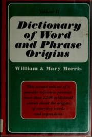 Tapa de Dictionary of word and phrase origins. V. II