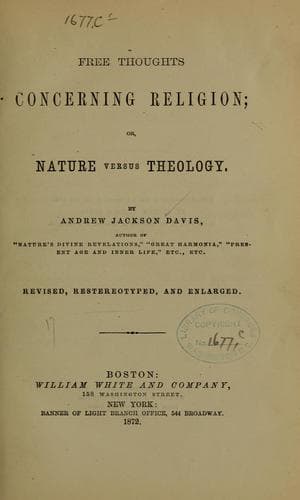 Tapa de Free thoughts concerning religion