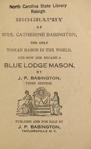 Tapa de Biography of Mrs. Catherine Babington