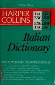 Tapa de Harper Collins Italian dictionary, college edition