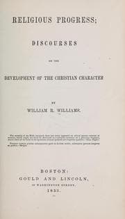 Tapa de Religious progress; discourses on the development of the Christian character