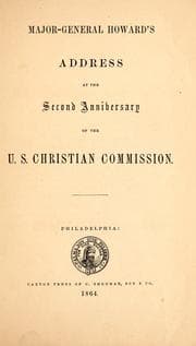 Tapa de Major-General Howard's address at the second anniversary of the United States Christian Commission