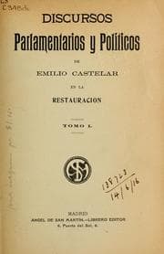 Tapa de Discursos parlamentarios y politicos en la restauracion