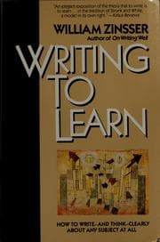 Tapa de Writing to learn