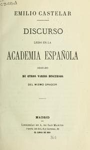 Tapa de Discurso leido en la Academia Española