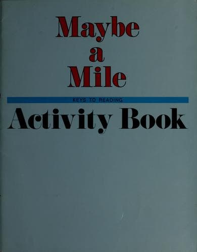 Tapa de Activity book, Maybe a mile