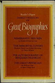 Tapa de Reader's digest family treasury of great biographies - Volume 12